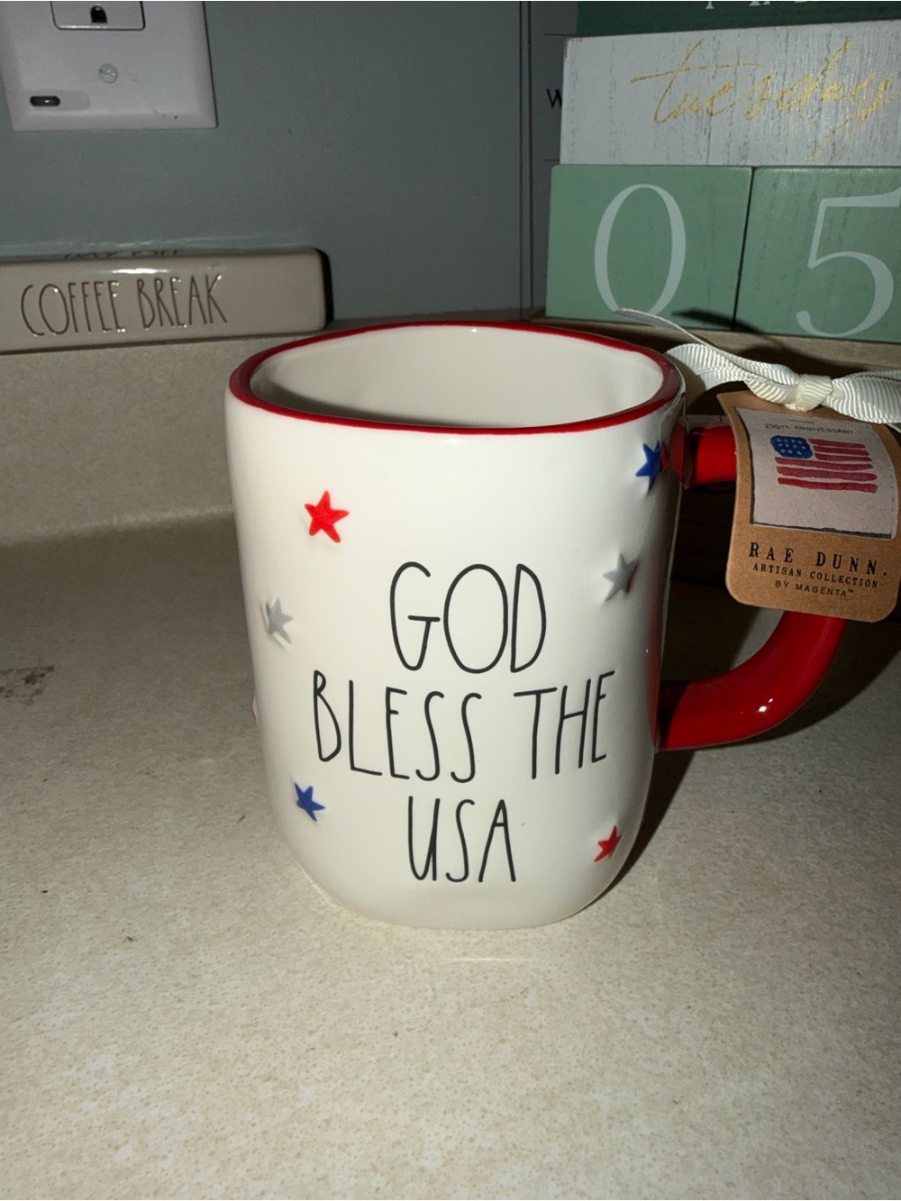 Rae dunn god bless the USA  mug
